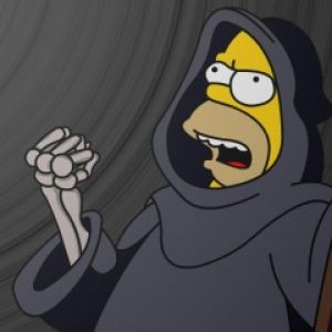 Homer Simpson als Sensenmann