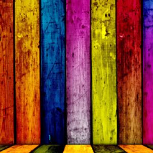 Bunte Holzbretter