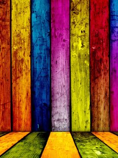Bunte Holzbretter