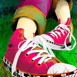 Bunte Sneakers Kunst