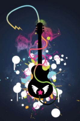 Bunte Elektrische Gitarre