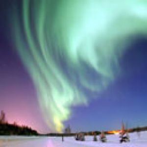 Aurora Borealis am Nachthimmel