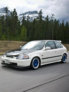 Sportlicher Weißer Honda Civic