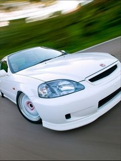 Weißer Honda Civic Sport