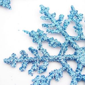 Glitzernde Blaue Schneeflocken