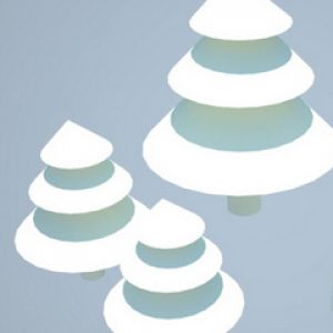 Minimalistische Weihnachtsbäume