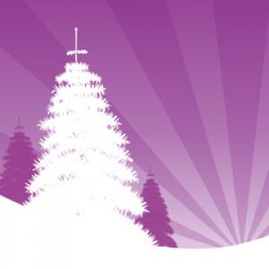 Lila Weihnachtsbaum Design
