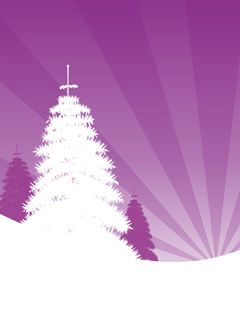 Lila Weihnachtsbaum Design