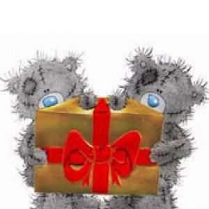 Niedliche Bären mit Geschenk