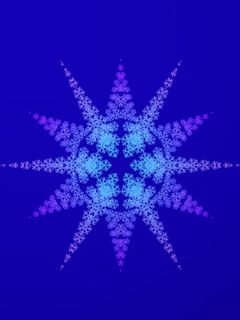 Buntes Schneeflockenstern-Design