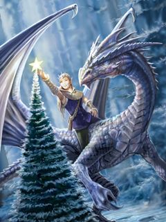Fantastischer Drache und Held