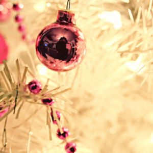 Rosa Weihnachtsdekoration