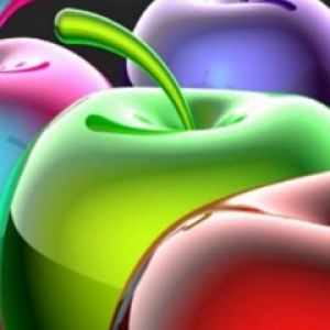Bunte Glänzende Äpfel