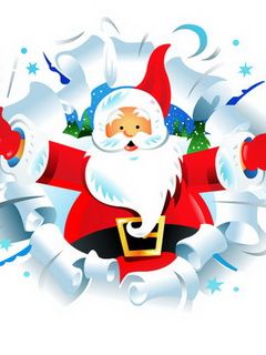 Fröhliche Santa Claus Illustration