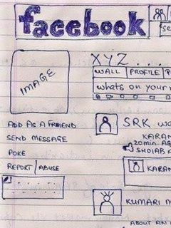 Facebook Skizze Design