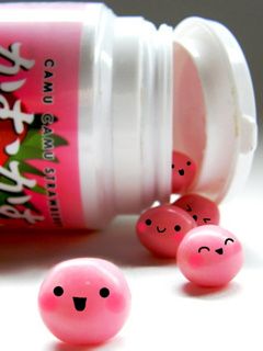 Niedliche Rosa Camu Camu Kugeln