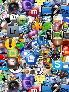 Bunte Technologie-Icons