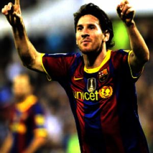 Lionel Messi Feiern ein Tor