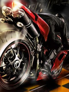 Rotes Sportmotorrad