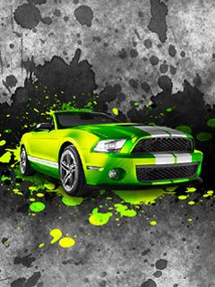 Grünes Sportauto