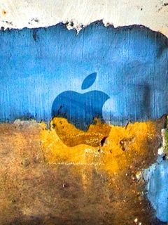 Apple-Logo auf Buntem Hintergrund