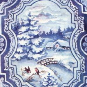 Winterlandschaft mit Schneebedeckten Bäumen