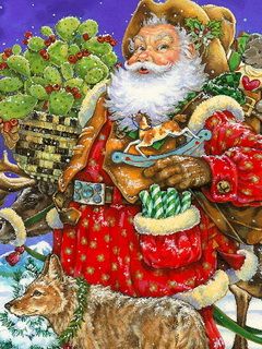 Weihnachtsmann mit Geschenken