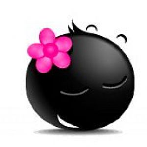 Niedliches Smiley-Gesicht mit Blume
