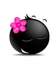 Niedliches Smiley-Gesicht mit Blume