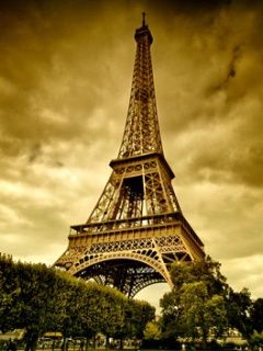 Eiffelturm in Sepia