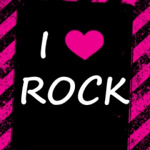 Ich Liebe Rock Typografie