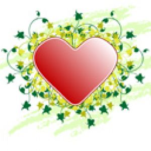 Herz mit Blumenmuster