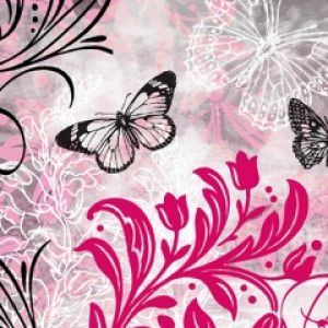 Blumen- und Schmetterlingskunst