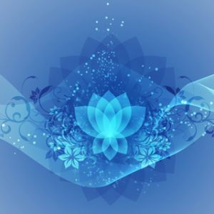 Blaues Lotus Abstraktes Design
