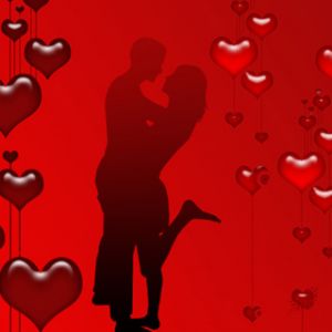 Romantische Paar-Silhouette