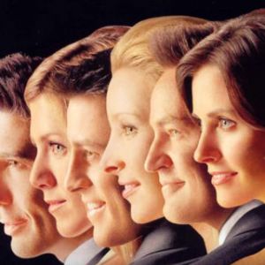 Elegante Porträts verschiedener Gesichter