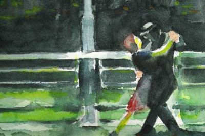 Romantischer Tanz Aquarell Kunst