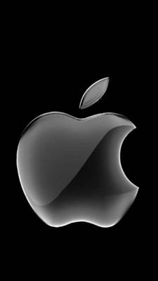 Schwarzer Hintergrund mit Apple-Logo