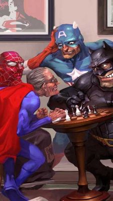 Superhelden Spielen Schach
