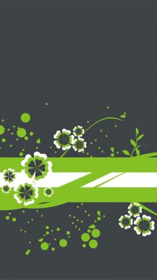 Grünes Florales Abstraktes Design