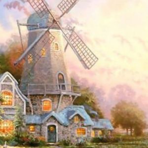 Charmante Windmühlenlandschaft
