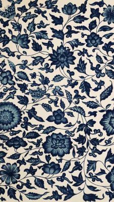 Blaues Blumenmuster