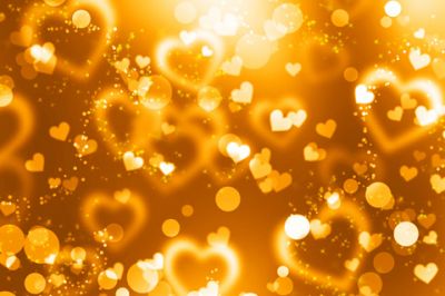 Goldene Herzen Hintergrund