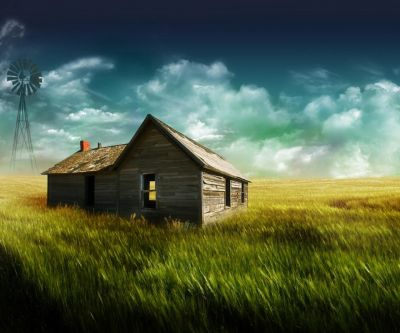 Ruhige Landschaft auf dem Land