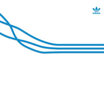 Adidas Blaues Schnürsenkel Design