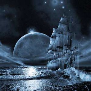 Mystisches Schiff im Weltraum