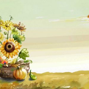 Sonnenblumenkorb Illustration