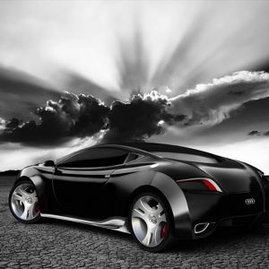 Elegantes Schwarzes Sportauto