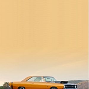 Klassisches Orangenes Muscle Car