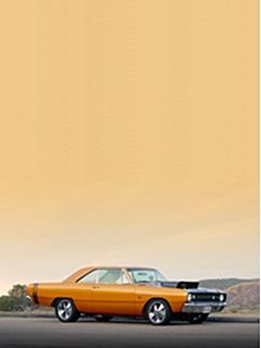 Klassisches Orangenes Muscle Car